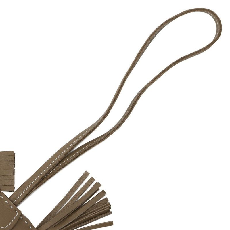 エルメス バッグチャーム ロデオ PM エトゥープ ラムスキン W刻印 HERMES チャーム