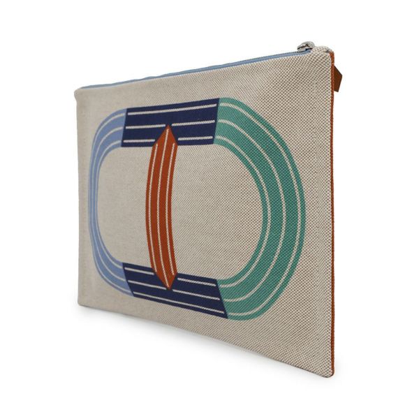 エルメス ポーチ ネオバン・マイヨン・マラン マリン/ブリック/アクア HERMES 小物入れ バッグ