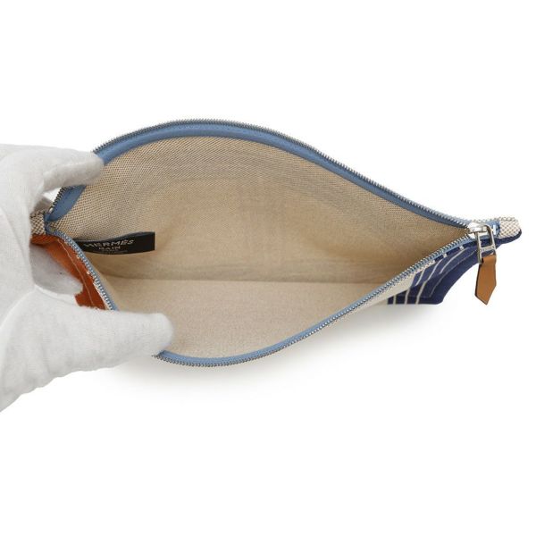 エルメス ポーチ ネオバン・マイヨン・マラン マリン/ブリック/アクア HERMES 小物入れ バッグ