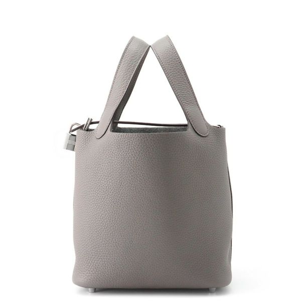 エルメス ハンドバッグ ピコタンロックPM グリメイヤー/シルバー金具 トリヨンクレマンス K刻印