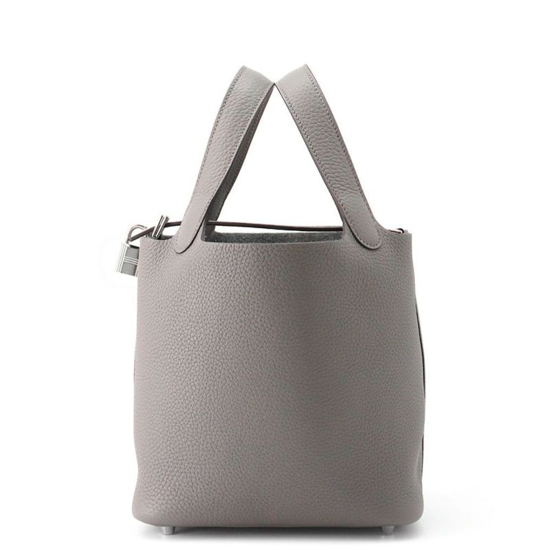 エルメス ハンドバッグ ピコタンロックPM グリメイヤー/シルバー金具 トリヨンクレマンス K刻印