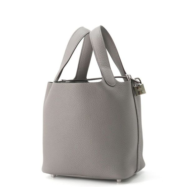 エルメス ハンドバッグ ピコタンロックPM グリメイヤー/シルバー金具 トリヨンクレマンス K刻印