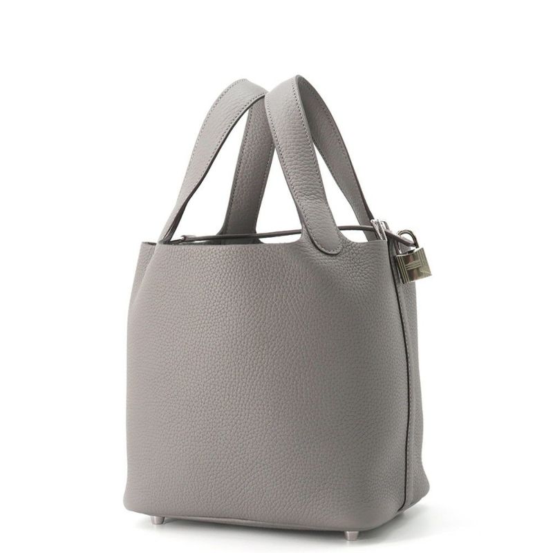 エルメス ハンドバッグ ピコタンロックPM グリメイヤー/シルバー金具 トリヨンクレマンス K刻印