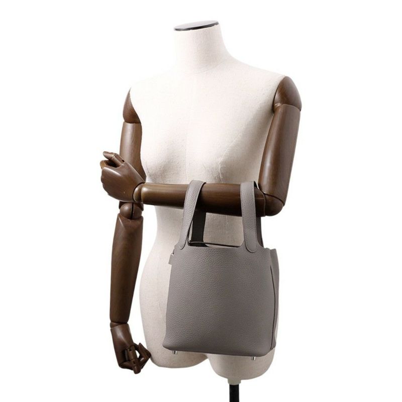 エルメス ハンドバッグ ピコタンロックPM グリメイヤー/シルバー金具 トリヨンクレマンス K刻印