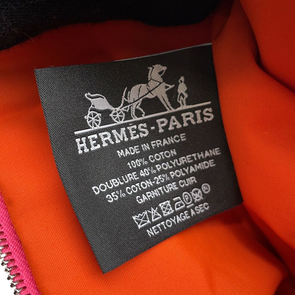 エルメス ポーチ ボリードポーチ ミニミニ ハイビスカス/シルバー金具 コットン HERMES 化粧ポーチ 小物入れ