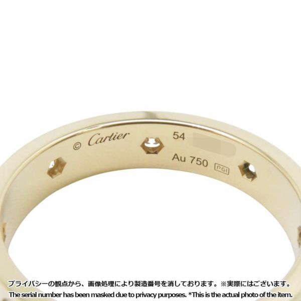 カルティエ リング LOVE ウェディング ダイヤモンド 8P 計0.19ct K18YG リングサイズ54 B4056254 ジュエリー 指輪