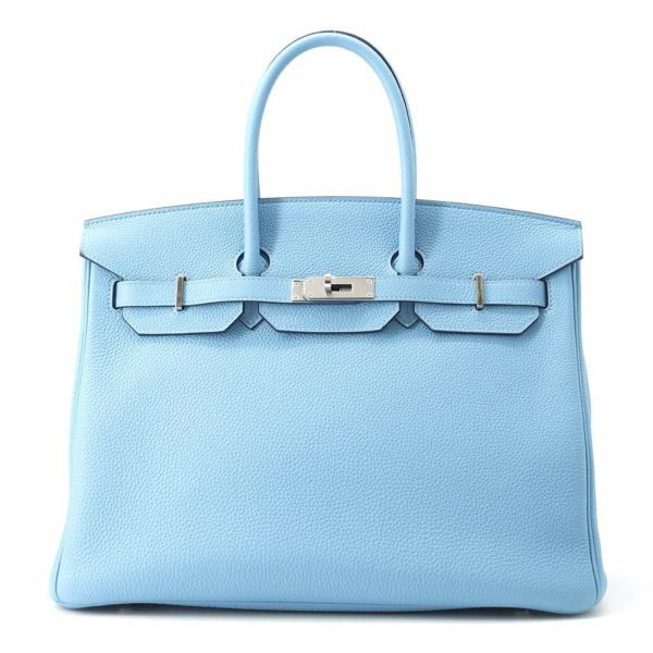 エルメス バーキン35 ブルーノール/シルバー金具 トゴ D刻印 HERMES Birkin ハンドバッグ