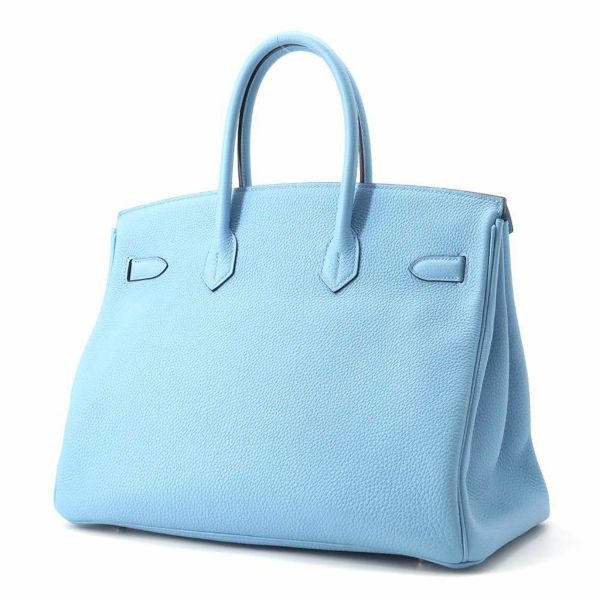 エルメス バーキン35 ブルーノール/シルバー金具 トゴ D刻印 HERMES Birkin ハンドバッグ