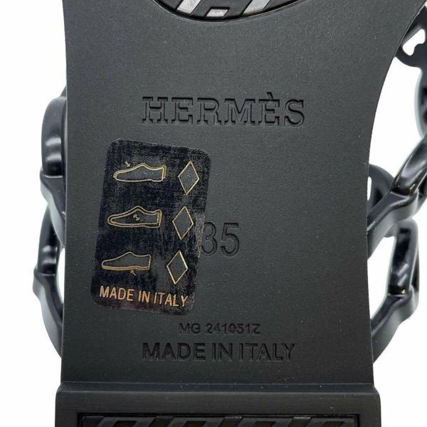 エルメス サンダル アイランド ラバー レディースサイズ35 HERMES 靴 黒