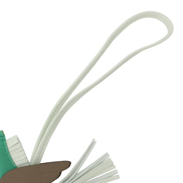 エルメス バッグチャーム ロデオPM ペガサス ミント/エトゥープ/ヴェールフィズ ラムスキン W刻印