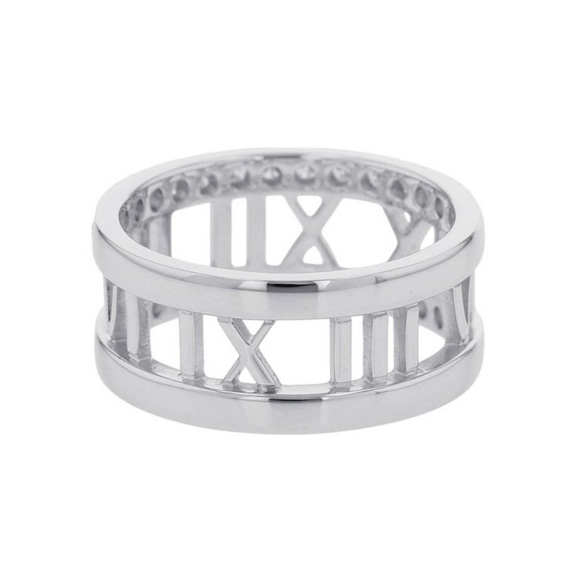 ティファニー リング アトラス オープンリング ダイヤモンド K18WG リングサイズ約16号  Tiffany&Co. 指輪