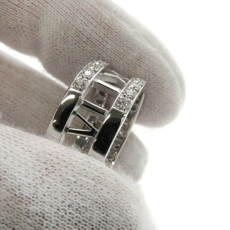 ティファニー リング アトラス オープンリング ダイヤモンド K18WG リングサイズ約16号  Tiffany&Co. 指輪
