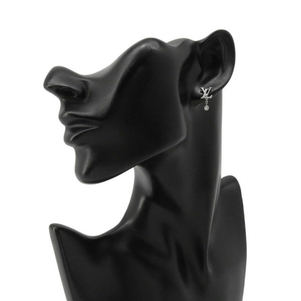 ルイヴィトン ピアス イディール ブロッサム LV ダイヤモンド1P 約0.03ct K18WG Q96544 LOUIS VUITTON 単品 片耳用