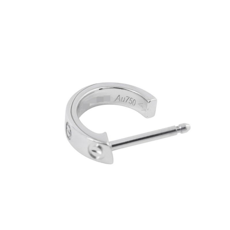 カルティエ ピアス ミニラブ フープ ピアス スモールモデル SM K18WGホワイトゴールド B8028900 Cartier