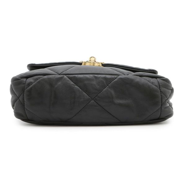 シャネル チェーンショルダーバッグ 19 フラップ バッグ ココマーク ラムスキン AS1160 CHANEL 2way 黒