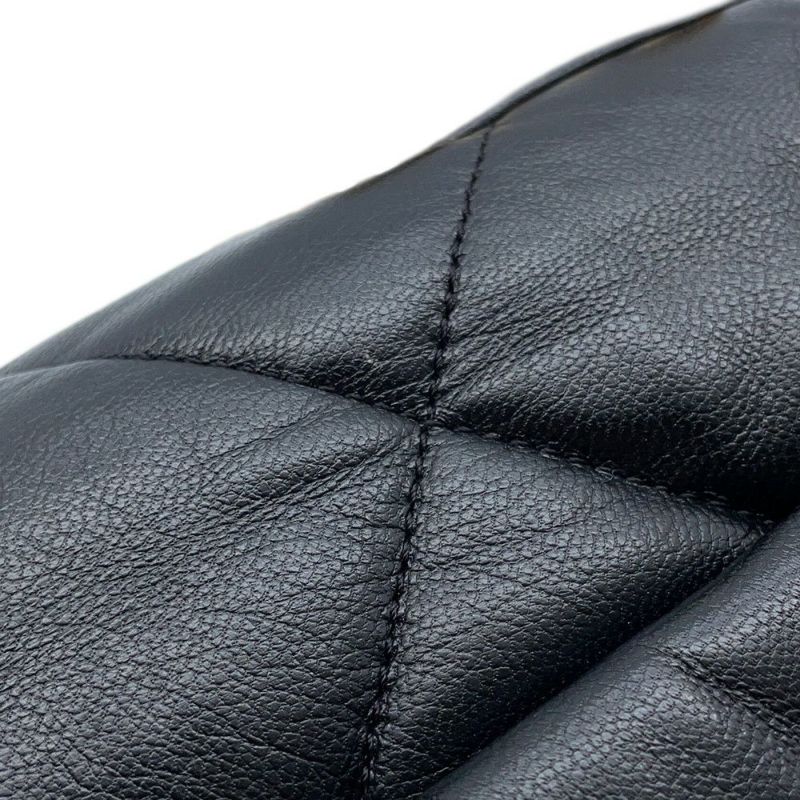 シャネル チェーンショルダーバッグ 19 フラップ バッグ ココマーク ラムスキン AS1160 CHANEL 2way 黒