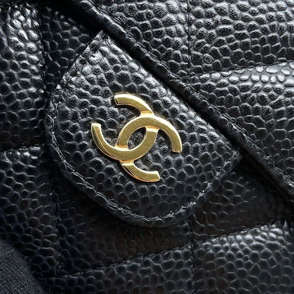 シャネル 長財布 クラシック ロング フラップ ウォレット マトラッセ ココマーク キャビアスキン AP0241 CHANEL 黒