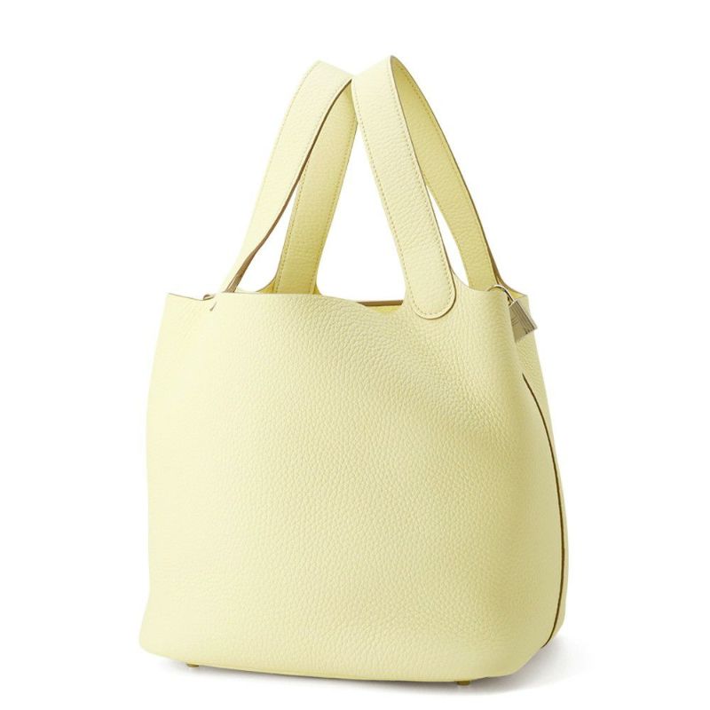 エルメス ハンドバッグ ピコタンロックMM ジョーヌミルトン/シルバー金具 トリヨンクレマンス K刻印