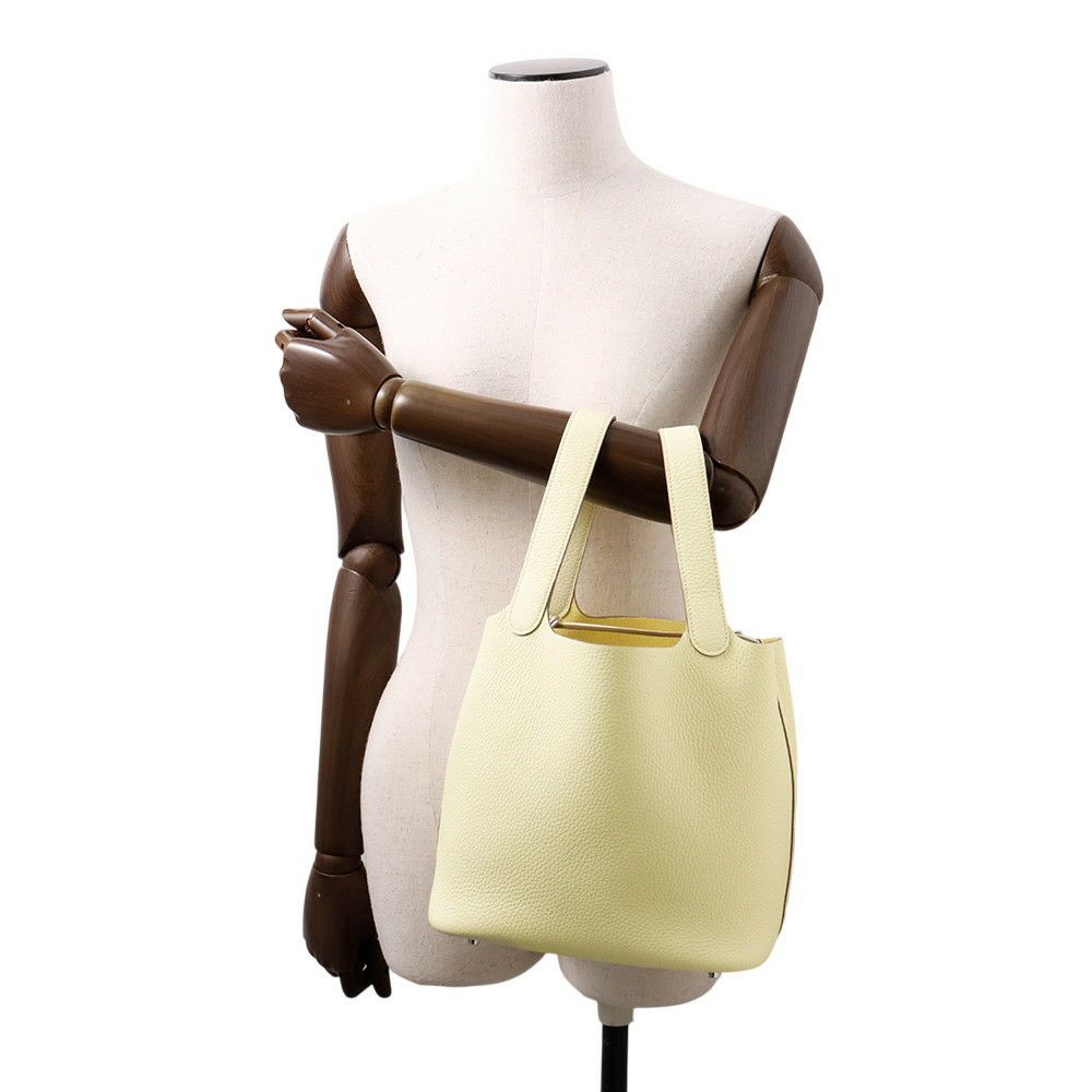 エルメス ハンドバッグ ピコタンロックMM ジョーヌミルトン/シルバー金具 トリヨンクレマンス K刻印