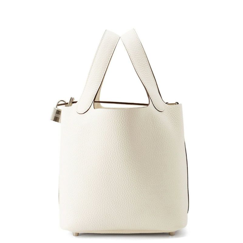 エルメス ハンドバッグ ピコタンロックPM ナタ/シルバー金具 トリヨンクレマンス W刻印 HERMES トートバッグ