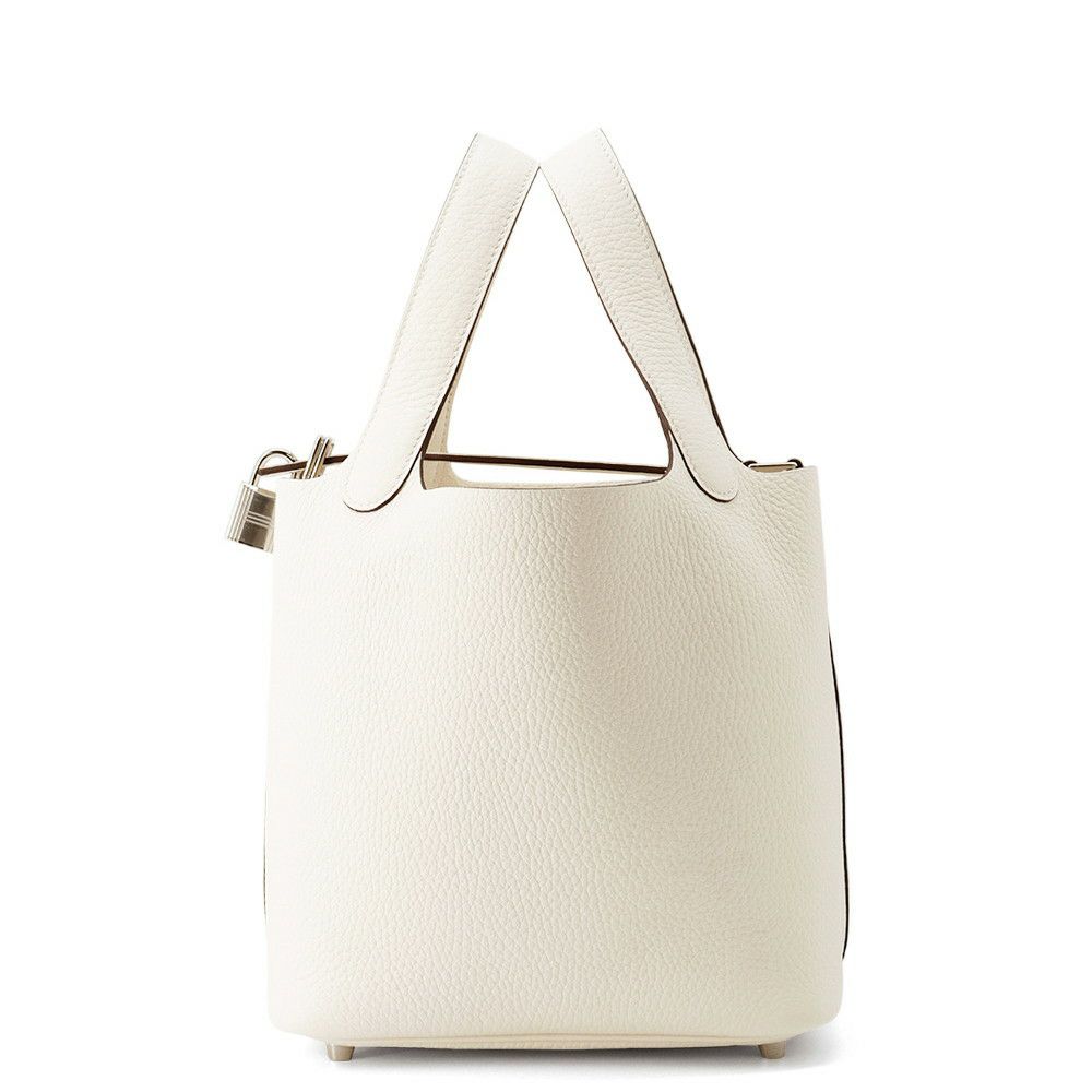 エルメス ハンドバッグ ピコタンロックPM ナタ/シルバー金具 トリヨンクレマンス W刻印 HERMES トートバッグ