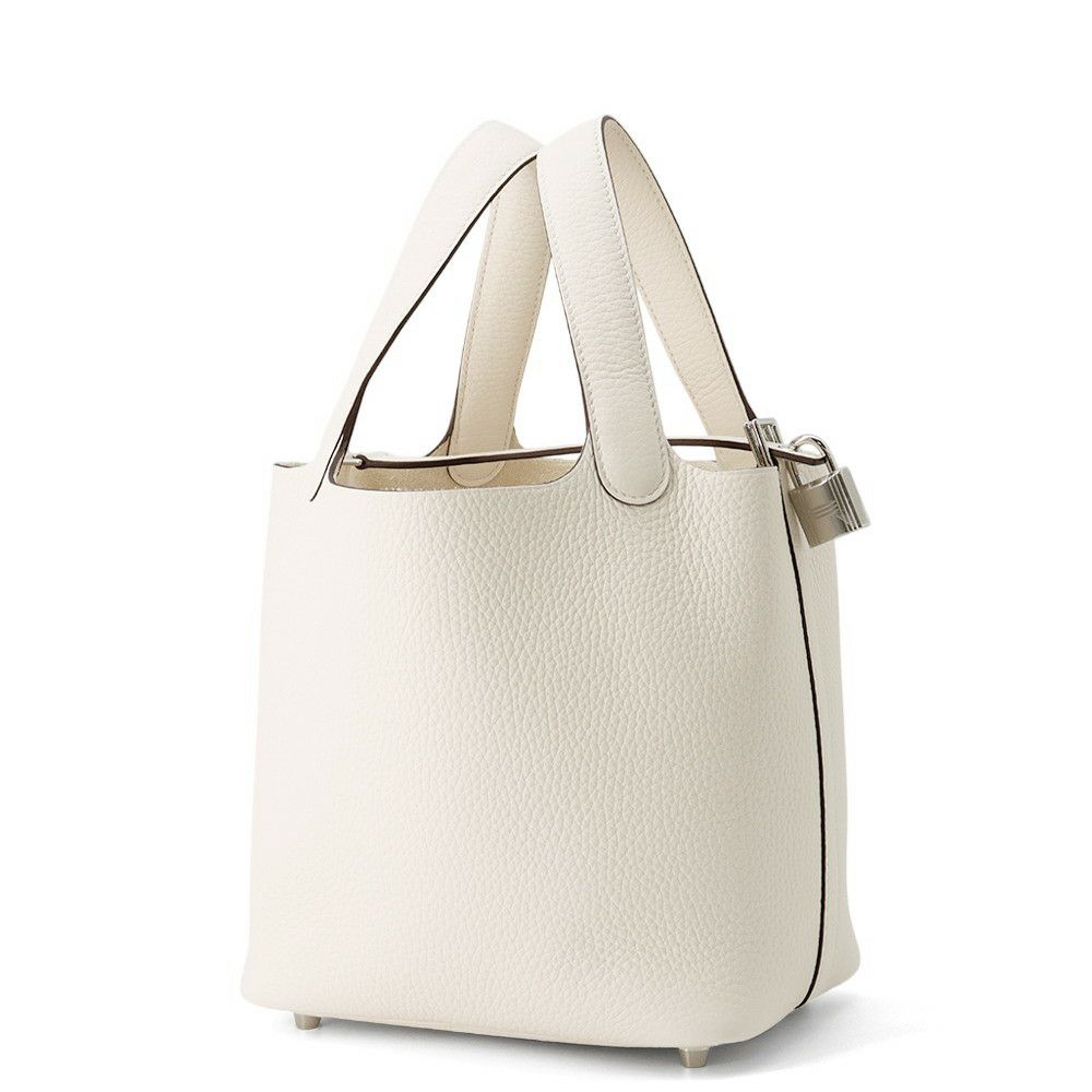 エルメス ハンドバッグ ピコタンロックPM ナタ/シルバー金具 トリヨンクレマンス W刻印 HERMES トートバッグ