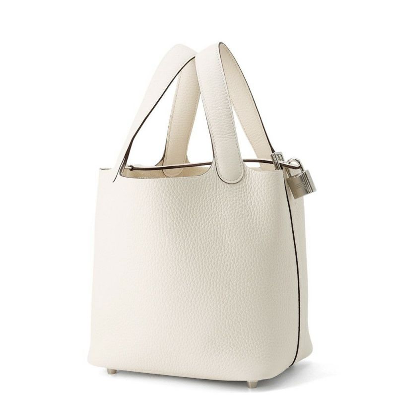 エルメス ハンドバッグ ピコタンロックPM ナタ/シルバー金具 トリヨンクレマンス W刻印 HERMES トートバッグ
