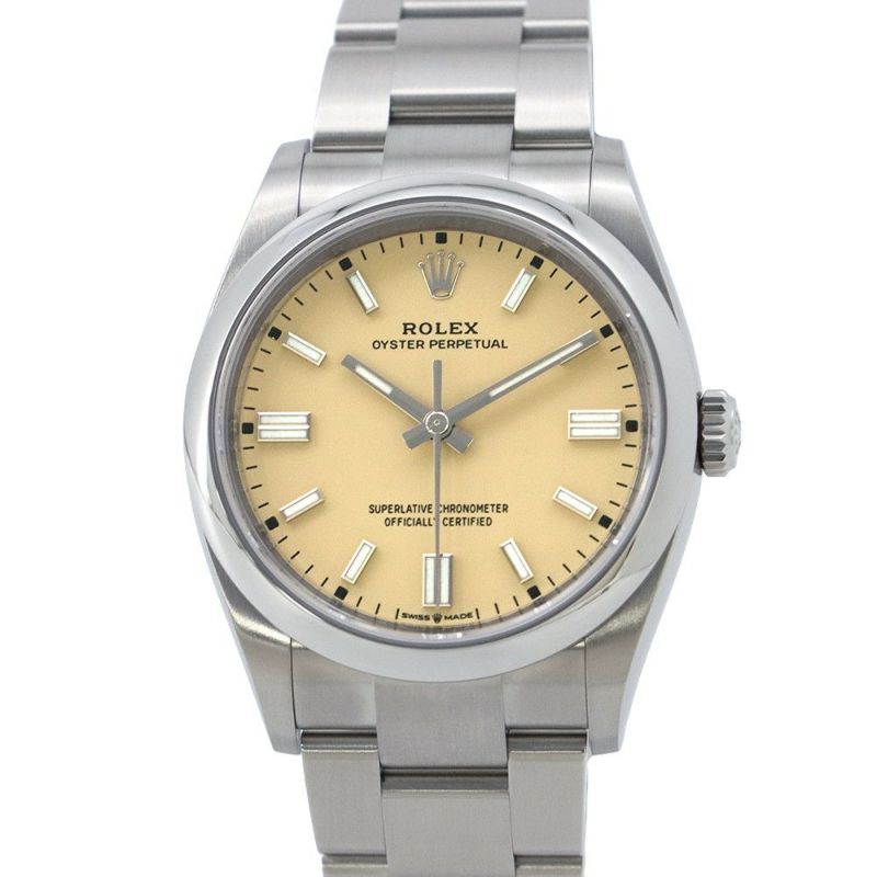 ロレックス オイスターパーペチュアル36 ランダムシリアル ルーレット 126000 ROLEX 腕時計 ベージュ文字盤