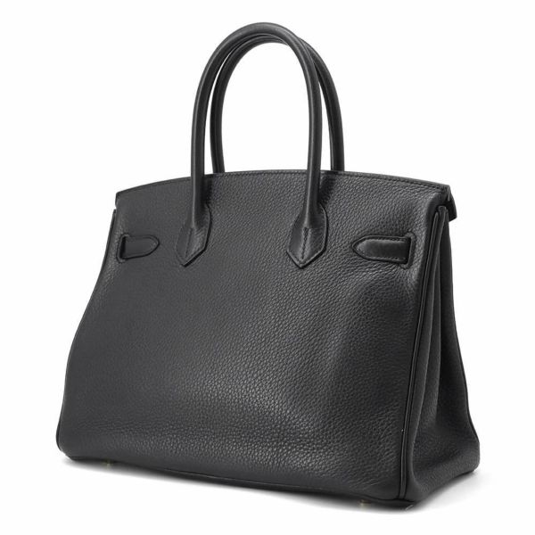 エルメス バーキン30 ブラック/ゴールド金具 トゴ X刻印 HERMES Birkin ハンドバッグ 黒