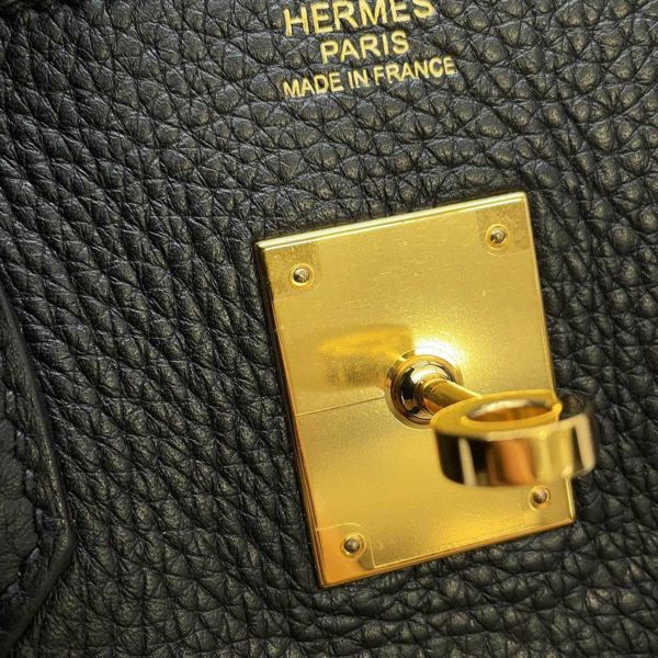 エルメス バーキン30 ブラック/ゴールド金具 トゴ X刻印 HERMES Birkin ハンドバッグ 黒