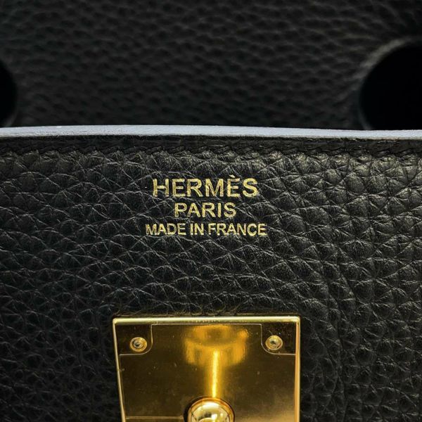 エルメス バーキン30 ブラック/ゴールド金具 トゴ X刻印 HERMES Birkin ハンドバッグ 黒