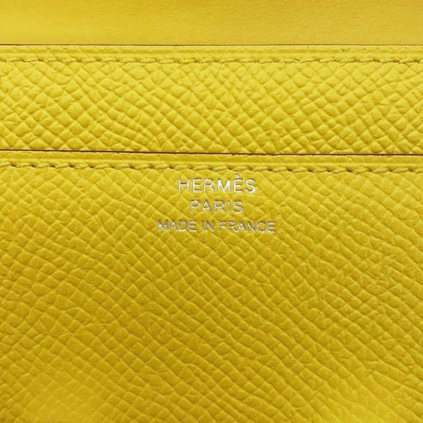 エルメス 長財布 コンスタンス トゥーゴー ロング ジョーヌナプル/シルバー金具 ヴォーエプソン B刻印 HERMES