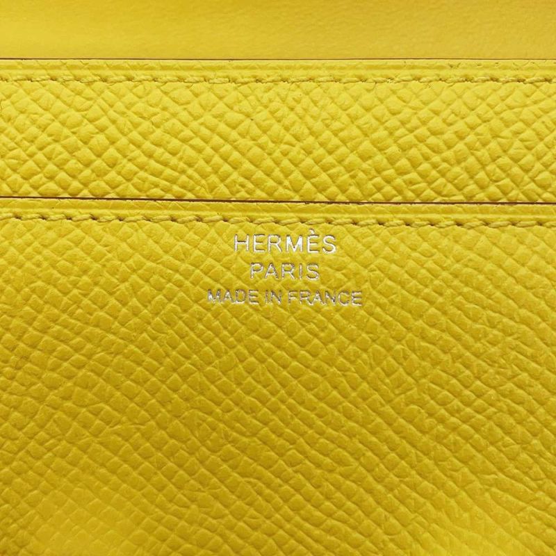 エルメス 長財布 コンスタンス トゥーゴー ロング ジョーヌナプル/シルバー金具 ヴォーエプソン B刻印 HERMES