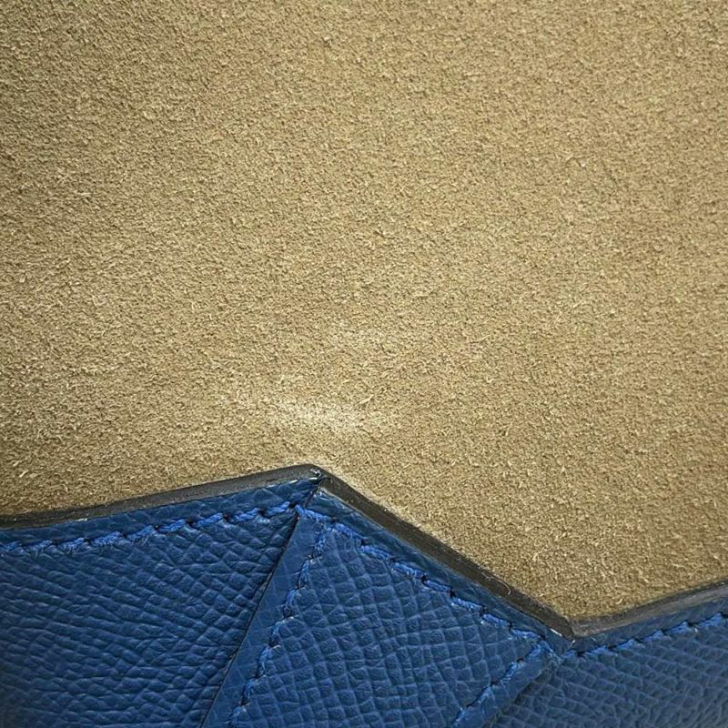 エルメス マキシボックス カバス 30 グリスカイユ/ブルーアガット/シルバー金具 グリズリ/ヴォーグレネ A刻印