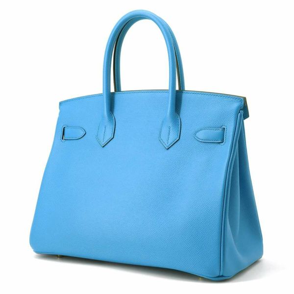 エルメス バーキン30 ブルーフリーダ/ゴールド金具 ヴォーエプソン Z刻印 HERMES Birkin ハンドバッグ