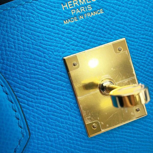 エルメス バーキン30 ブルーフリーダ/ゴールド金具 ヴォーエプソン Z刻印 HERMES Birkin ハンドバッグ