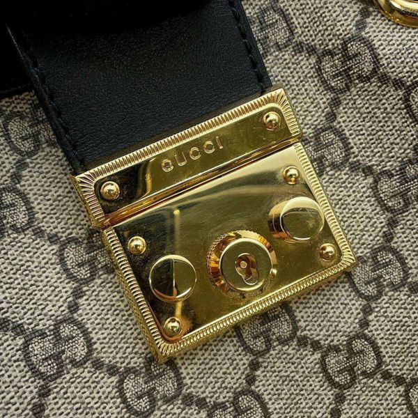 グッチ チェーンショルダーバッグ GGスプリーム パドロック GG スモール 498156 GUCCI トートバッグ 黒