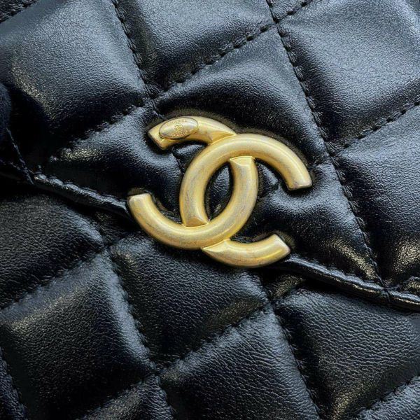 シャネル チェーンショルダーバッグ マトラッセ ココマーク AP2291 CHANEL フォンケース 黒