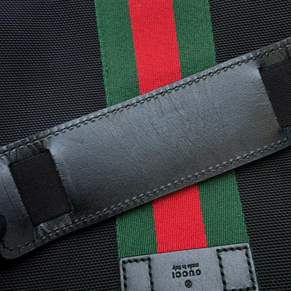 グッチ ショルダーバッグ シェリーライン キャンバス 471454 GUCCI バッグ ウェブ 黒