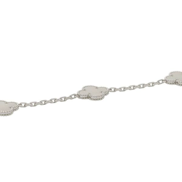 ヴァンクリ ネックレス ヴィンテージ アルハンブラ ロングネックレス 20モチーフ マザーオブパール K18WG VCARF48800