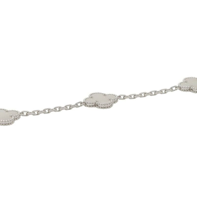 ヴァンクリ ネックレス ヴィンテージ アルハンブラ ロングネックレス 20モチーフ マザーオブパール K18WG VCARF48800