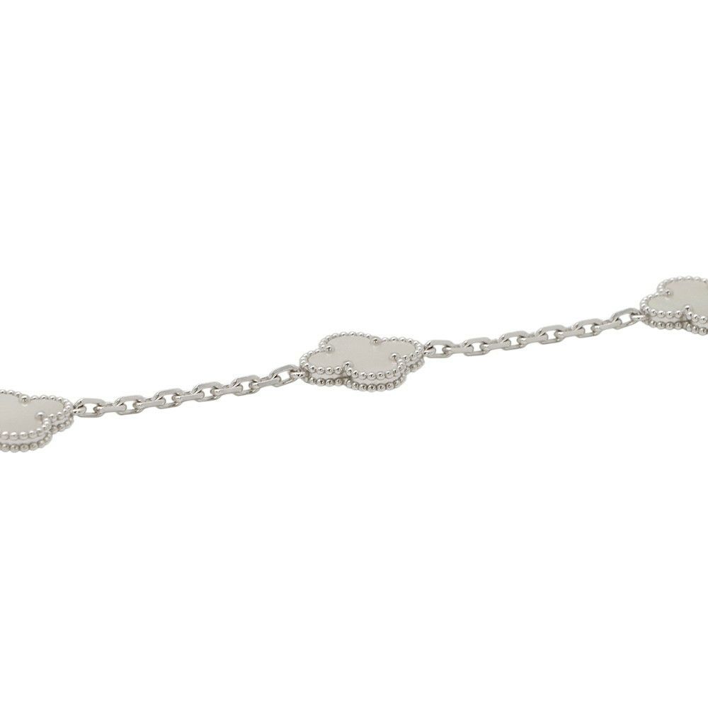 ヴァンクリ ネックレス ヴィンテージ アルハンブラ ロングネックレス 20モチーフ マザーオブパール K18WG VCARF48800