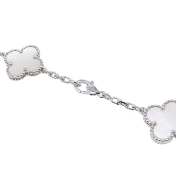 ヴァンクリ ネックレス ヴィンテージ アルハンブラ ロングネックレス 20モチーフ マザーオブパール K18WG VCARF48800