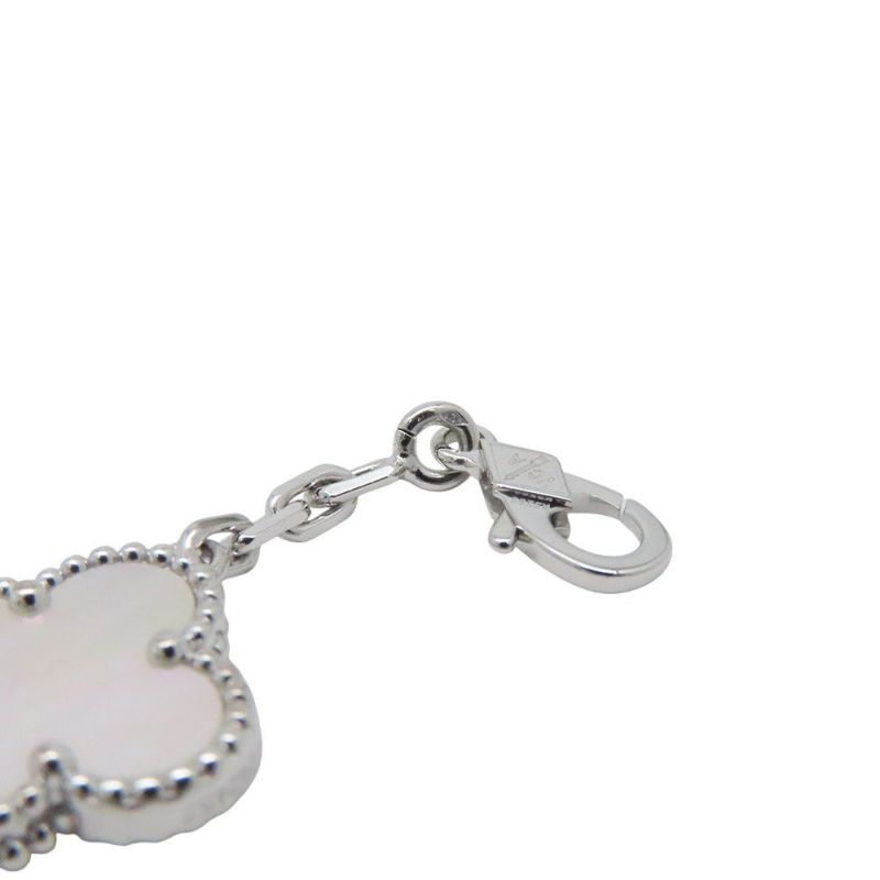 ヴァンクリ ネックレス ヴィンテージ アルハンブラ ロングネックレス 20モチーフ マザーオブパール K18WG VCARF48800