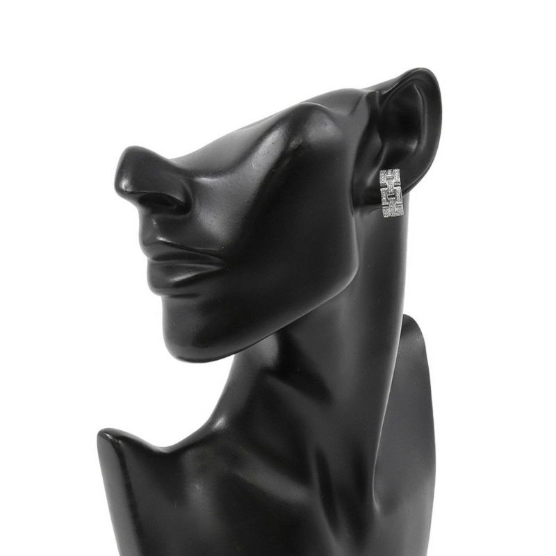 カルティエ ピアス マイヨン パンテール イヤリング 3連パヴェ ダイヤモンド 36P 計0.51ct K18WGホワイトゴールド B8032600