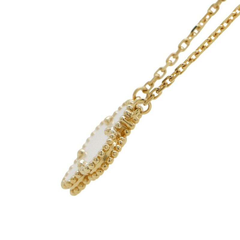 ヴァンクリーフ&アーペル ネックレス ヴィンテージ アルハンブラ ペンダント マザーオブパール K18YGイエローゴールド VCARA45900