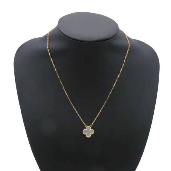 ヴァンクリーフ&アーペル ネックレス ヴィンテージ アルハンブラ ペンダント マザーオブパール K18YGイエローゴールド VCARA45900