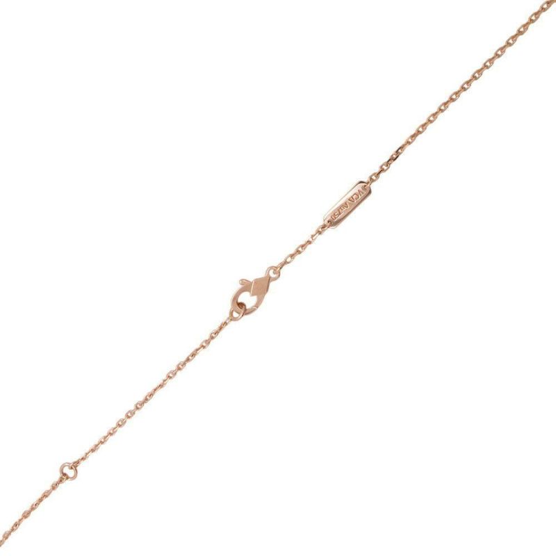 ヴァンクリ ネックレス ヴィンテージアルハンブラ シルバーオブシディアン ダイヤ1P 約0.04ct K18PG VCARP9T00