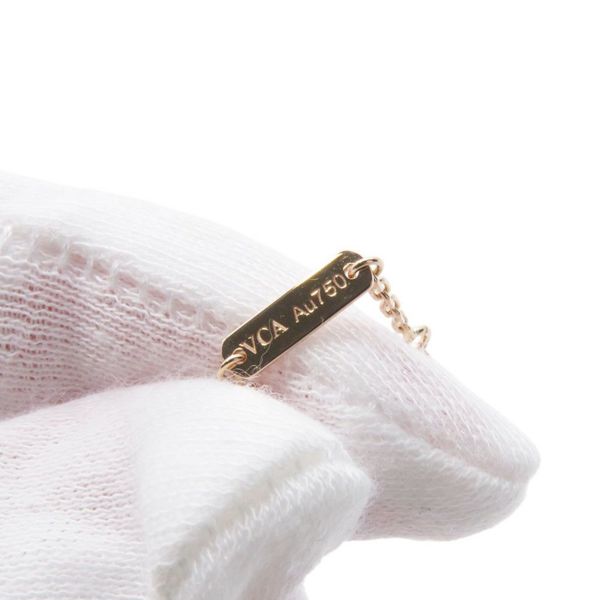 ヴァンクリ ネックレス ヴィンテージアルハンブラ シルバーオブシディアン ダイヤ1P 約0.04ct K18PG VCARP9T00