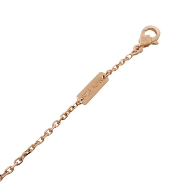 ヴァンクリ ネックレス ヴィンテージアルハンブラ シルバーオブシディアン ダイヤ1P 約0.04ct K18PG VCARP9T00